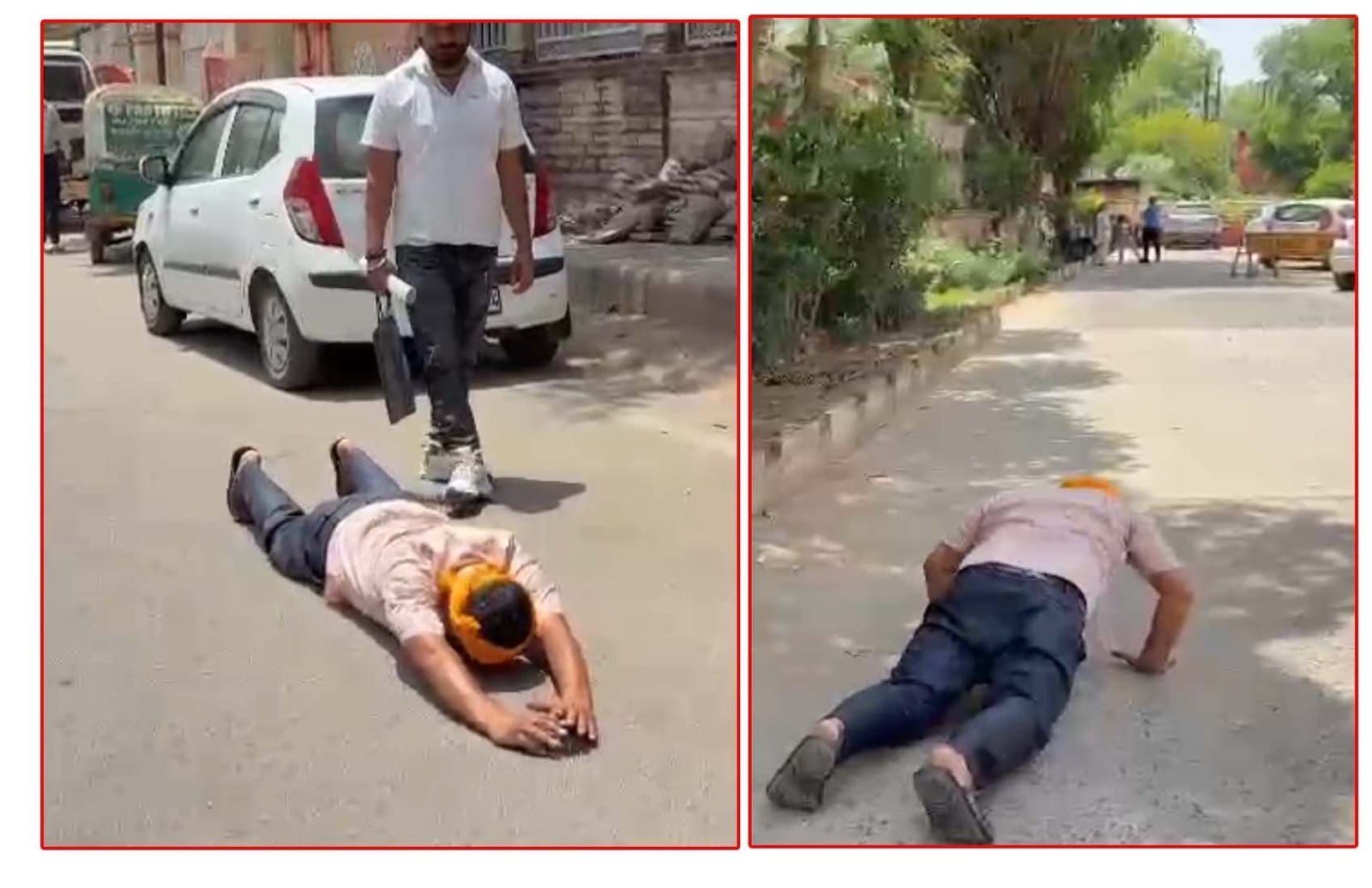 ग्वालियर में अनोखा विरोध