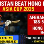 एशिया कप 2025: अफ़ग़ानिस्तान ने हांगकांग को हराया, कोच ट्रॉट ने खिलाड़ियों से सुधार की मांग की