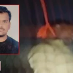 रेलवे सिग्नल पोल से लटका मिला युवक का शव, पैर पर लिखा मिला मोबाइल नंबर और सुसाइड संदेश — पत्नी ने जताई हत्या की आशंका