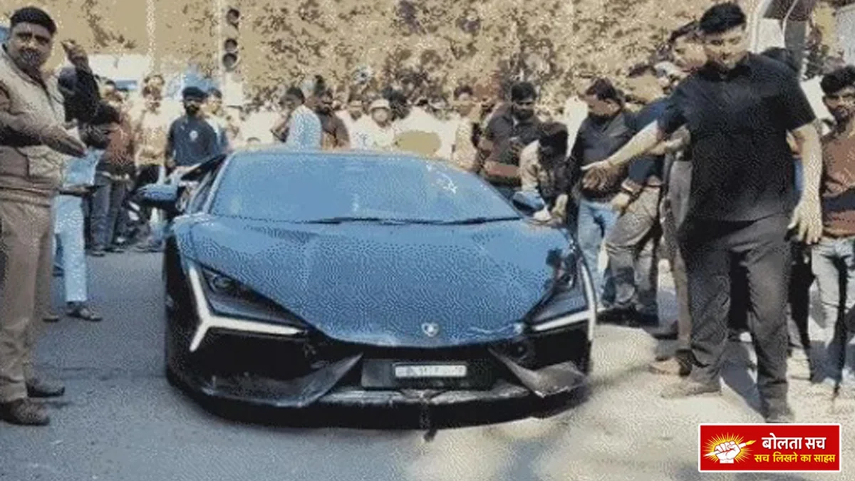 Kanpur Lamborghini accident Son rescued